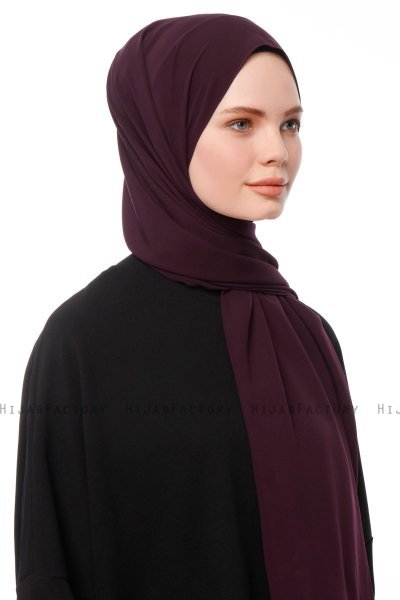 Aylin - Hijab Medine Silk Violet Foncé - Gülsoy