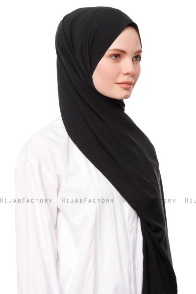 Aylin - Hijab Medine Silk Noir - Gülsoy