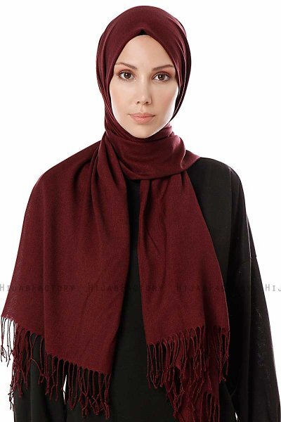 Aysel - Hijab Pashmina Bordeaux Foncé - Gülsoy