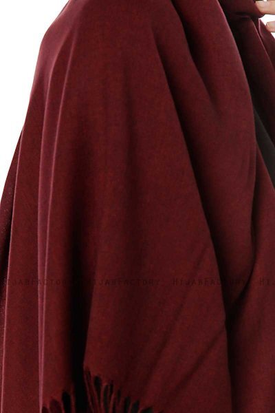 Aysel - Hijab Pashmina Bordeaux Foncé - Gülsoy