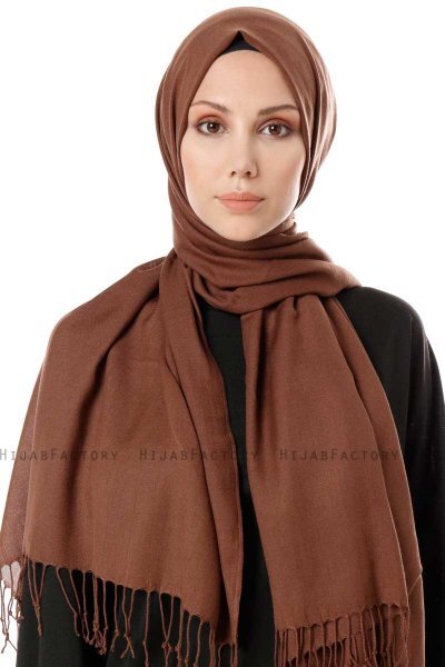 Aysel - Hijab Pashmina Marron Foncé - Gülsoy