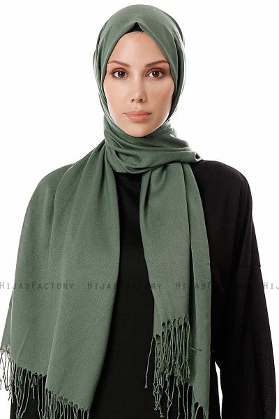 Aysel - Hijab Pashmina Vert Foncé - Gülsoy