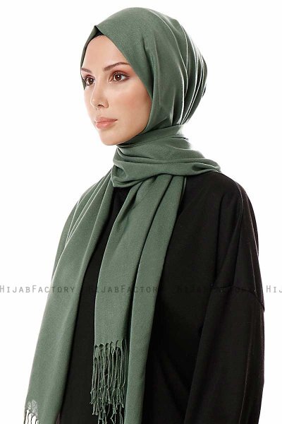 Aysel - Hijab Pashmina Vert Foncé - Gülsoy