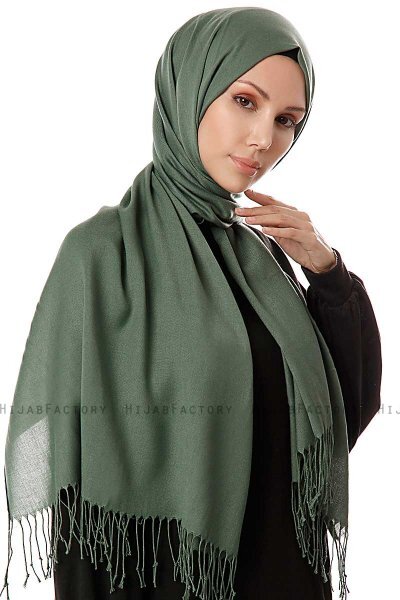 Aysel - Hijab Pashmina Vert Foncé - Gülsoy