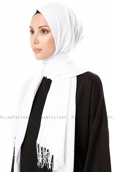 Aysel - Hijab Pashmina Blanc - Gülsoy