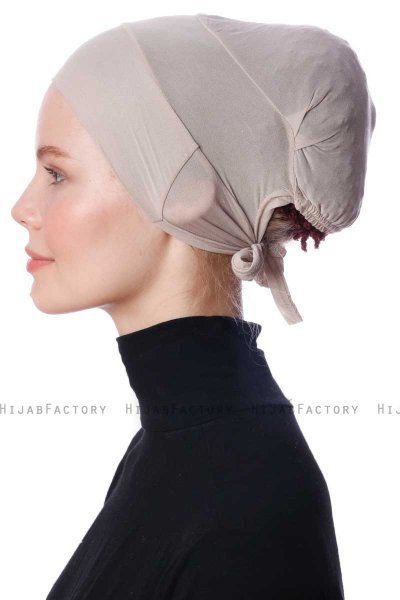 Azra - Bonnet Parizien Taupe Clair - Ecardin