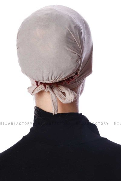 Azra - Bonnet Parizien Taupe Clair - Ecardin