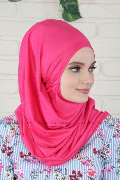Wilda - Hijab En Coton Fuchsia