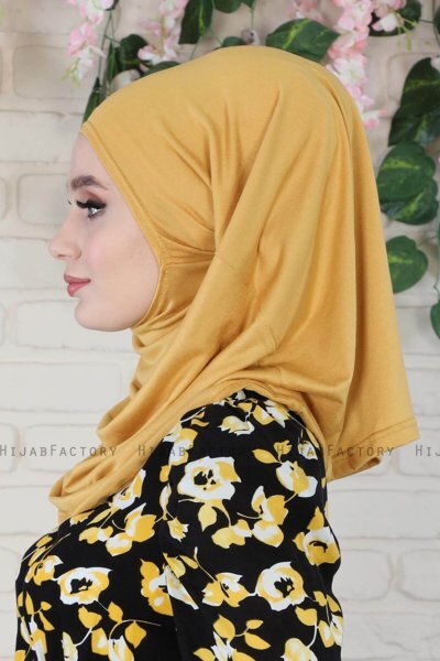 Wilda - Hijab En Coton Moutarde