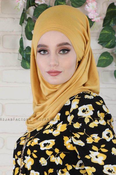 Wilda - Hijab En Coton Moutarde
