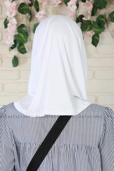 Wilda - Hijab En Coton Blanc