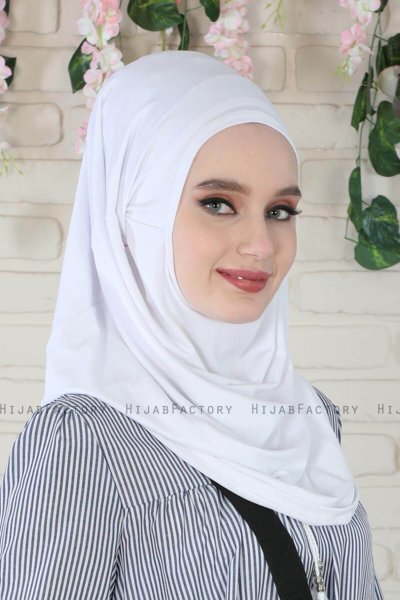 Wilda - Hijab En Coton Blanc