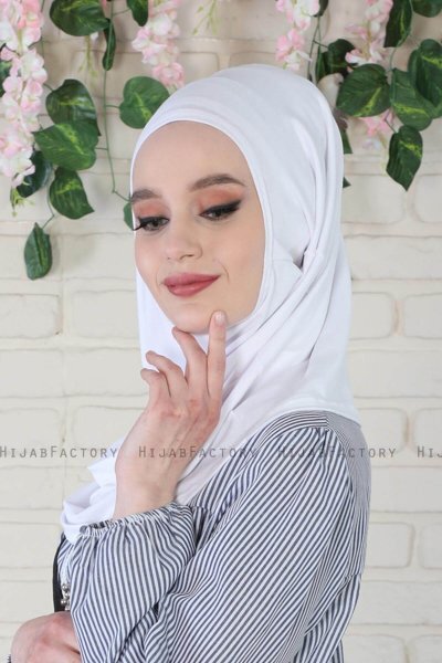 Wilda - Hijab En Coton Blanc