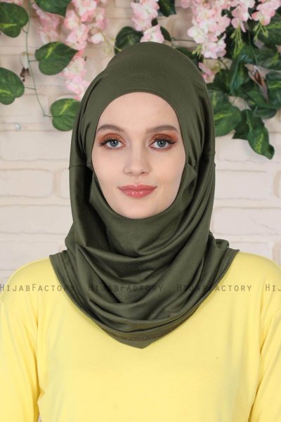 Wilda - Hijab En Coton Kaki