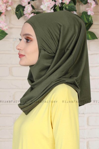 Wilda - Hijab En Coton Kaki