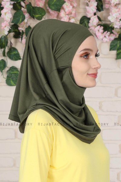 Wilda - Hijab En Coton Kaki