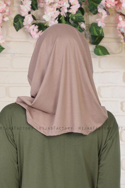 Wilda - Hijab En Coton Taupe