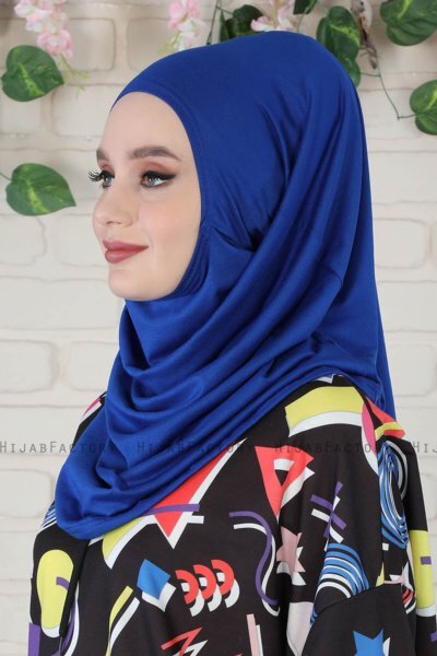 Wilda - Hijab En Coton Bleu