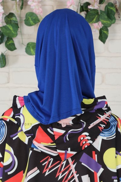 Wilda - Hijab En Coton Bleu