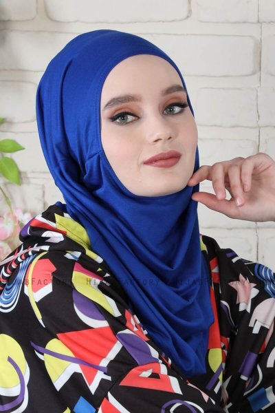 Wilda - Hijab En Coton Bleu
