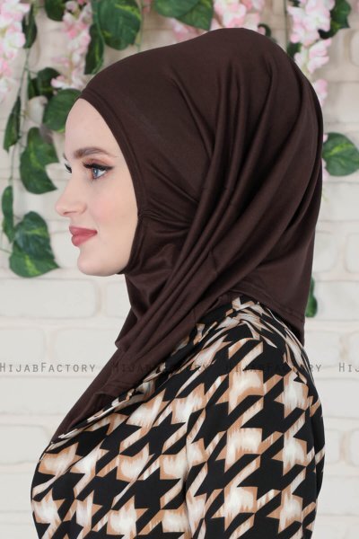 Wilda - Hijab En Coton Marron
