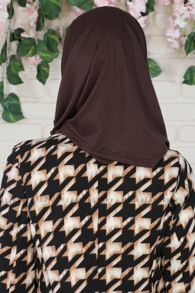 Wilda - Hijab En Coton Marron