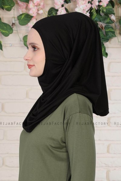 Wilda - Hijab En Coton Noir