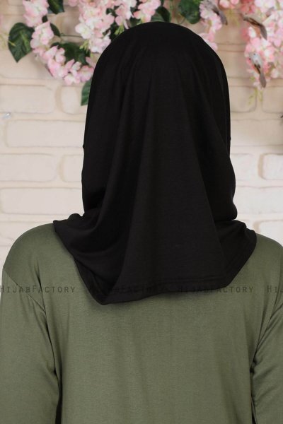 Wilda - Hijab En Coton Noir