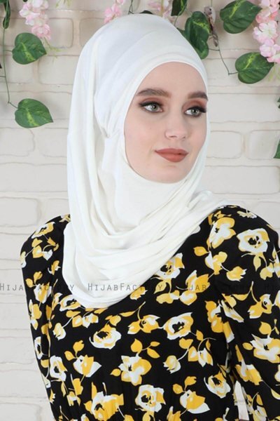 Wilda - Hijab En Coton Crème