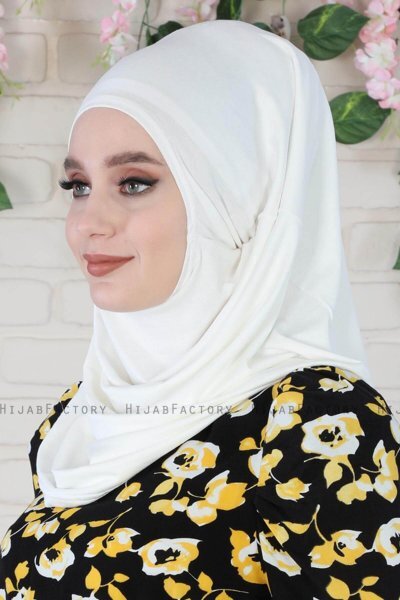 Wilda - Hijab En Coton Crème