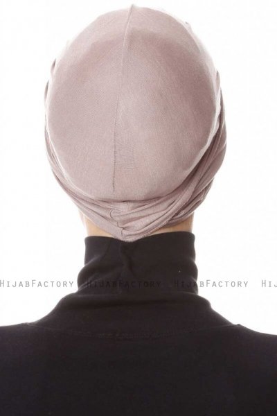 Belinay Mörk Taupe Turban Hijab Ecardin 201809d