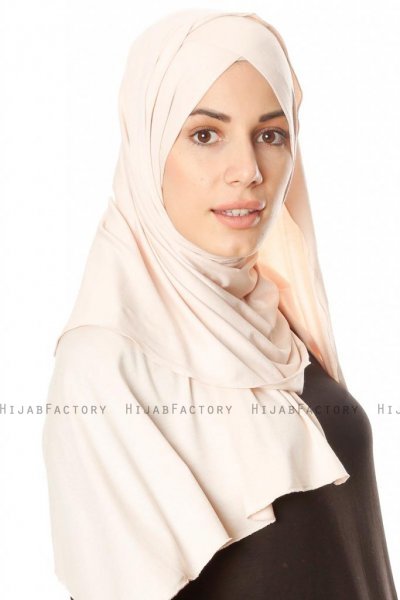 Betul - Hijab 1X Jersey Beige - Ecardin