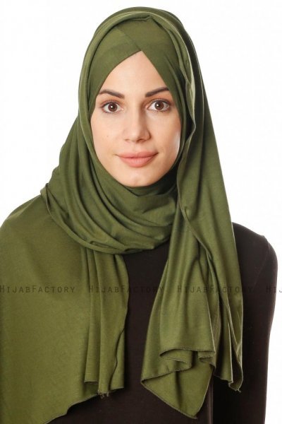 Betul - Hijab 1X Jersey Kaki - Ecardin