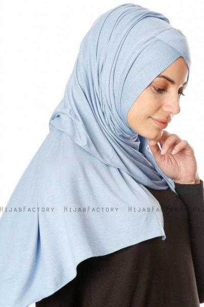 Betul - Hijab 1X Jersey Bleu Clair - Ecardin