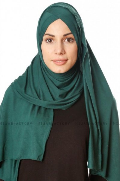 Betul - Hijab 1X Jersey Vert Foncé - Ecardin