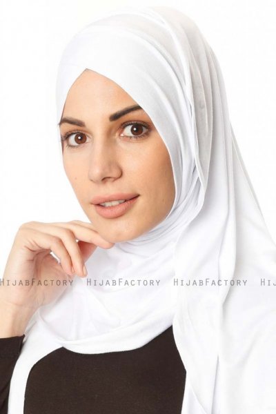 Betul - Hijab 1X Jersey Blanc - Ecardin