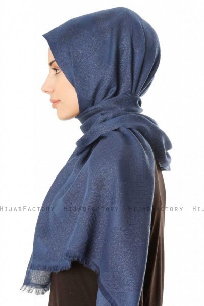 Caria - Hijab Bleu Marin - Madame Polo