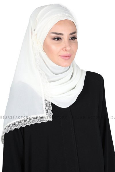 Carin - Hijab Chiffon Pratique Crème