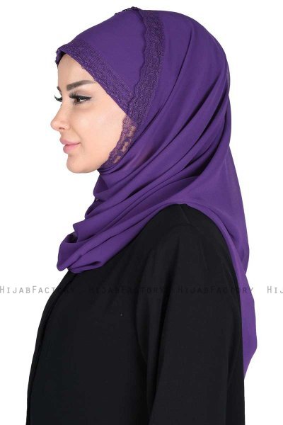 Carin - Hijab Chiffon Pratique Violet
