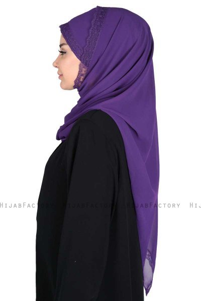 Carin - Hijab Chiffon Pratique Violet