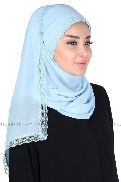 Carin - Hijab Chiffon Pratique Bleu Clair