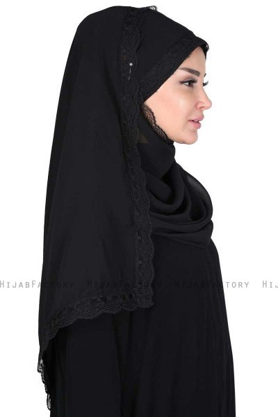 Carin - Hijab Chiffon Pratique Noir