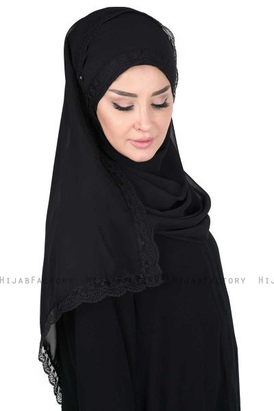 Carin - Hijab Chiffon Pratique Noir
