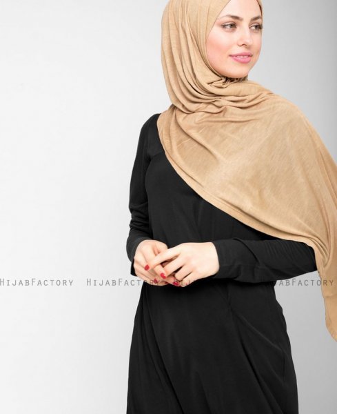 Cuban Sand Sand Viskos Jersey Hijab 5VA22a