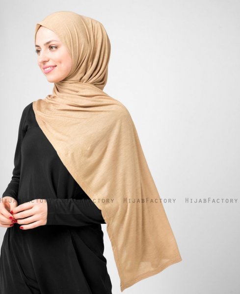 Cuban Sand Sand Viskos Jersey Hijab 5VA22b