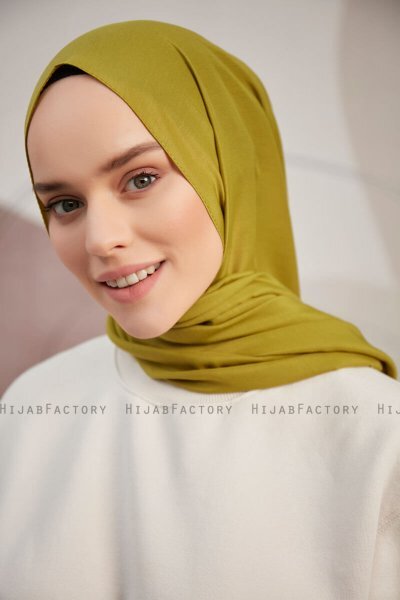 Silky Plain - Hijab Olive Verte