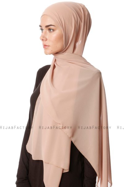 Derya - Hijab Pratique Chiffon Beige