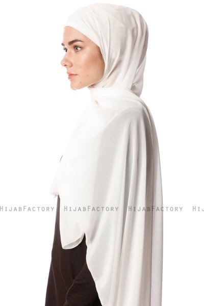 Derya - Hijab Pratique Chiffon Crème