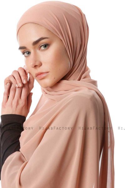 Derya - Hijab Pratique Chiffon Vieux Rose