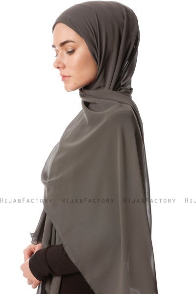 Derya - Hijab Pratique Chiffon Kaki